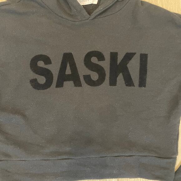 Saski Collection Black Cropped Hoodie Logo Small – 17.5" Chest 15" Length 2020 - Picture 3 of 8